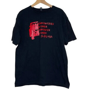JEEP GIRL MAFIA Black + Red Graphic T-Shirt Empowered Women Empower Women Sz‎ XL